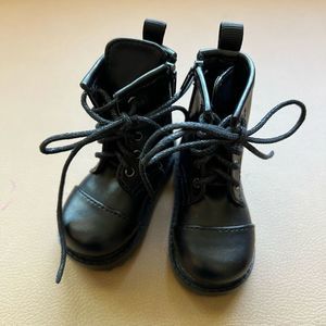Doll boots 1/3 BJD black combat zip lace up shoes